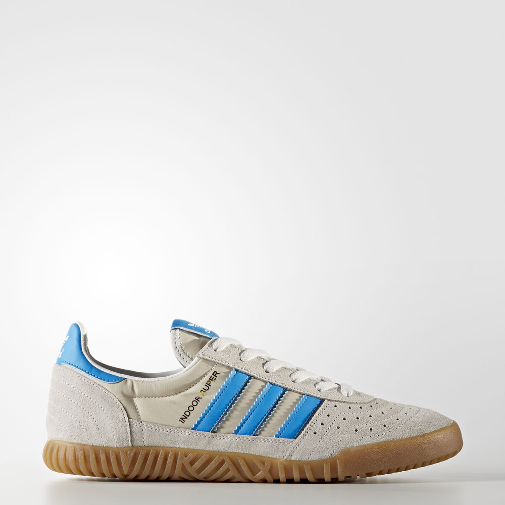 Adidas Indoor Super - Originals γυναικεια - Μπεζ/Ασπρα/Ανοιχτο Μπλε/Σκουρο Μπλε,Μέγεθος: EU 36 – 54